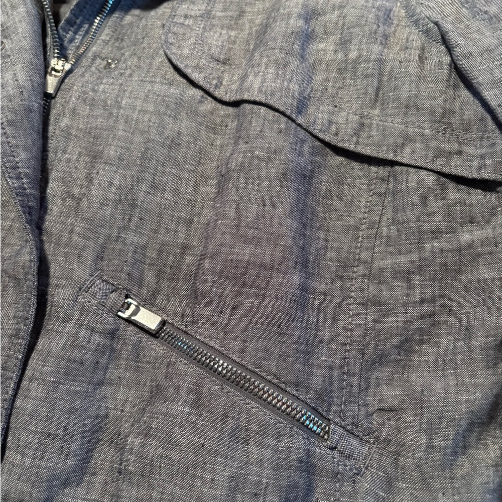 Athleta Flint Gray Linen Jacket - Picture 5 of 8